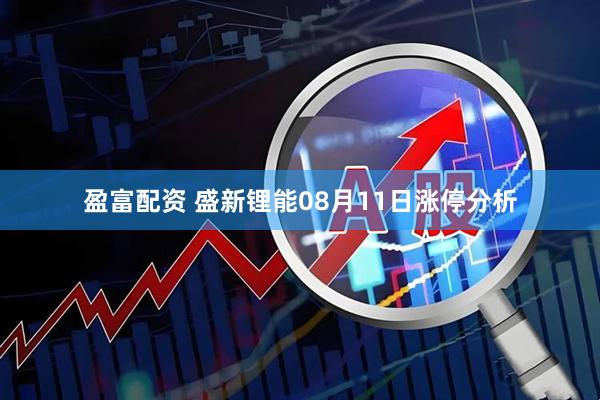 盈富配资 盛新锂能08月11日涨停分析